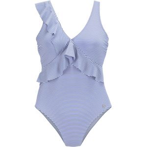 Beenlijn - Gestreept Blauw/Wit - Badpak - Zonder Beugels - Verwijderbare Softcups