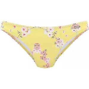 Look - Gebloemd Bikinibroekje - Geel Gedessineerd - Polyamide