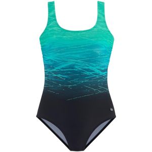 LASCANA - Badpak - Sportief-Elegante Look - Zwart - 80% Polyamide