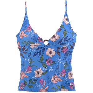 Bikinitop - Blauw Gedessineerd - Polyamide - Zonder Beugels
