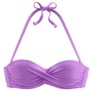 s.Oliver voorgevormde strapless bandeau bikinitop paars