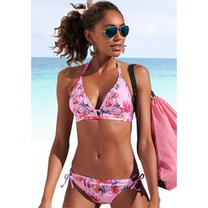 Sunseeker - Triangel-bikinitop - Roze - Gedessineerd - Verwijderbare Softcups