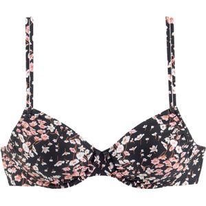 Lascana - Bikinitop Blair - Zwart - Polyamide - Gebloemd