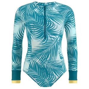 LASCANA ACTIVE - Sportbadpak - Cyaan Blauw - Bloemenprint
