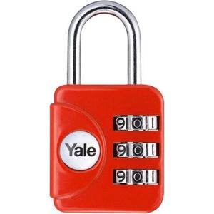 Yale - YP1/28/121/1R Standaard Beveiliging Bagage Combinatie Hangslot - Rood