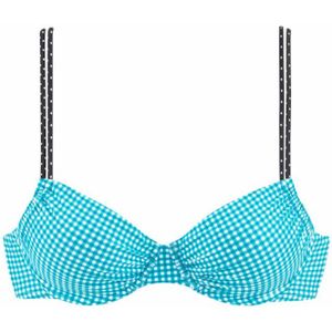 Look - Beugelbikini - Turquoise - Zwart - Polyamide