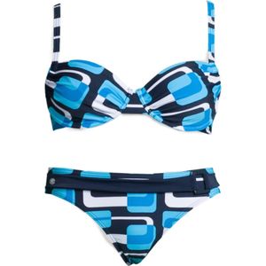Look - Beugelbikini - Gedessineerd - Marine - Polyamide