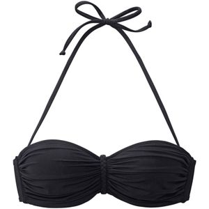 Buffalo - Beugelbikinitop - Zwart - Bandeaumodel - Gevlochten Detail