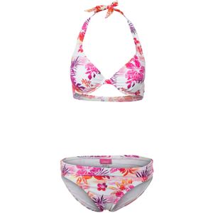 Beugelbikini - Floral - Wit - Polyamide - Met Sluiting Achter
