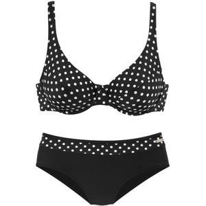 Beugelbikini - Gestippeld - Zwart - Wit - Polyamide