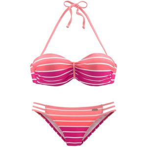 Look - Beugelbikini - Pink - Gestreept - Handwas