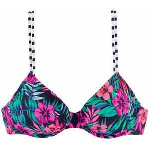 Look - Beugelbikini - Marine - Polyamide - Met Sluiting Achter