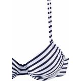 Bikinitopje - Wit - Marine - Gestreept - Polyamide - Xtra Life Lycra®