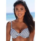 Bikinitopje - Wit - Marine - Gestreept - Polyamide - Xtra Life Lycra®