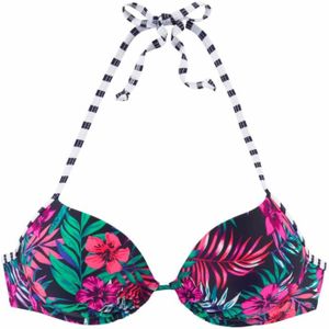 Look - Push-up Bikini - Marine - Gedessineerd - Polyamide