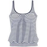 Tankini - Bloemen- en Streepprint - 80% Polyamide, 20% Elastan