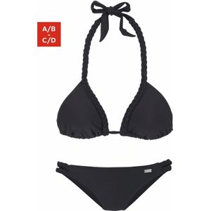 Buffalo - Triangelbikini - Zwart - Polyamide - Vlecht-look