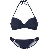 Look - Push-up Bikini - Marine - Gewatteerd - Met Sluiting Achter