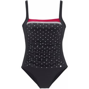 Lascana - Badpak Monroe - Zwart - Met Kleine Stippen - Modellerend Effect