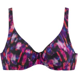 Beugelbikini - Zwart Gedessineerd - Polyamide - Handwas