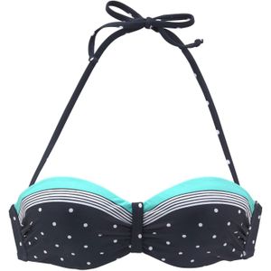 Bikini - Gestippeld - Marine/Turquoise - Gewatteerd - Handwas