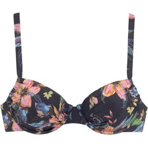 Look - Beugelbikini - Antraciet - Gedessineerd - Verwijderbare Softcups
