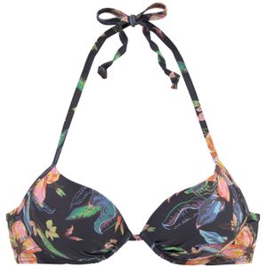 Look - Gedessineerd - Push-up Bikini - Antraciet - Gewatteerd