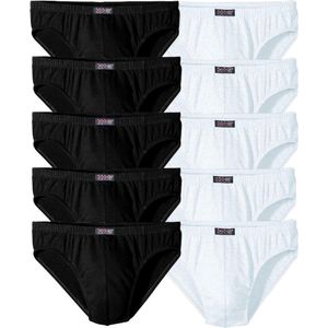 H.I.S - Slip - Zwart/wit - Onderbroek - Set van 10 stuks