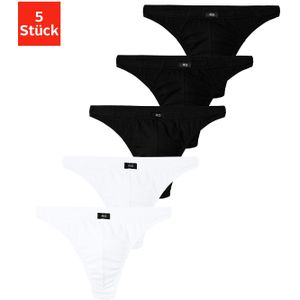 Lange Onderbroeken - Wit/Zwart - Katoen/Elastan - Aansluitend