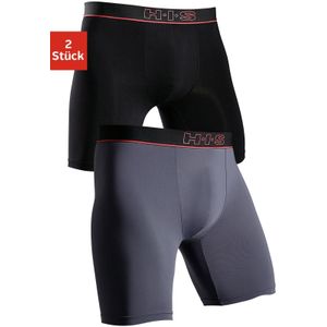 H.I.S Funktionsboxer, (Packung, 2 St.), in sportiver Optik mit langem Bein in Microfaser-Qualität