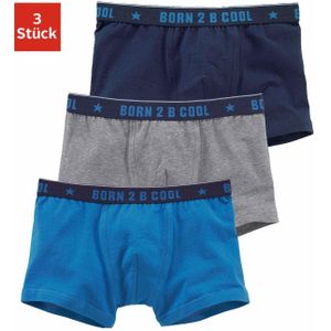 AUTHENTIC UNDERWEAR Boxer »Boxershorts für Jungen«, (Packung, 3 St.), mit ""BORN 2 B COOL"" Bund