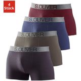 s.Oliver Boxer »Boxershorts für Herren«, (Packung, 4 St.), mit kontrastfarbenem Webbund