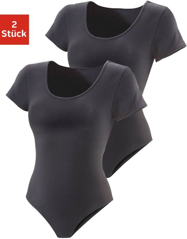 Vivance T-Shirt-Body (2er-Pack) aus elastischer Baumwoll-Qualität