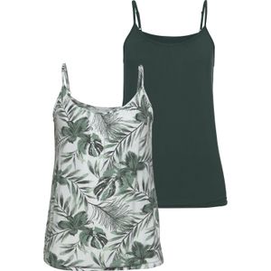 Spaghetti Top - Bloemenprint - Viscose - 2 Pack