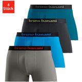 Bruno Banani Boxer »Boxershorts für Herren«, (Packung, 4 St.), mit farbigen Marken-Schriftzug am Bündchen