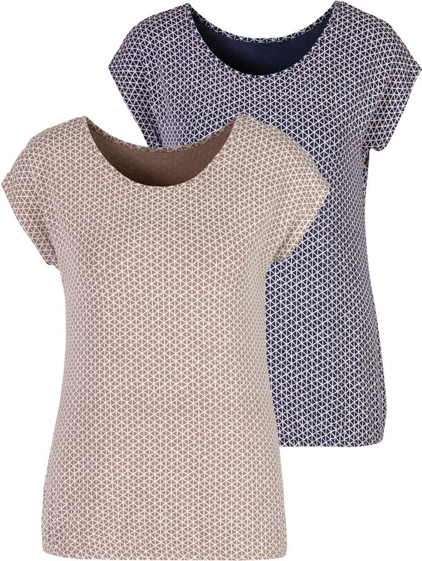 Vivance T-Shirt, (2er-Pack), mit elastischem Saum
