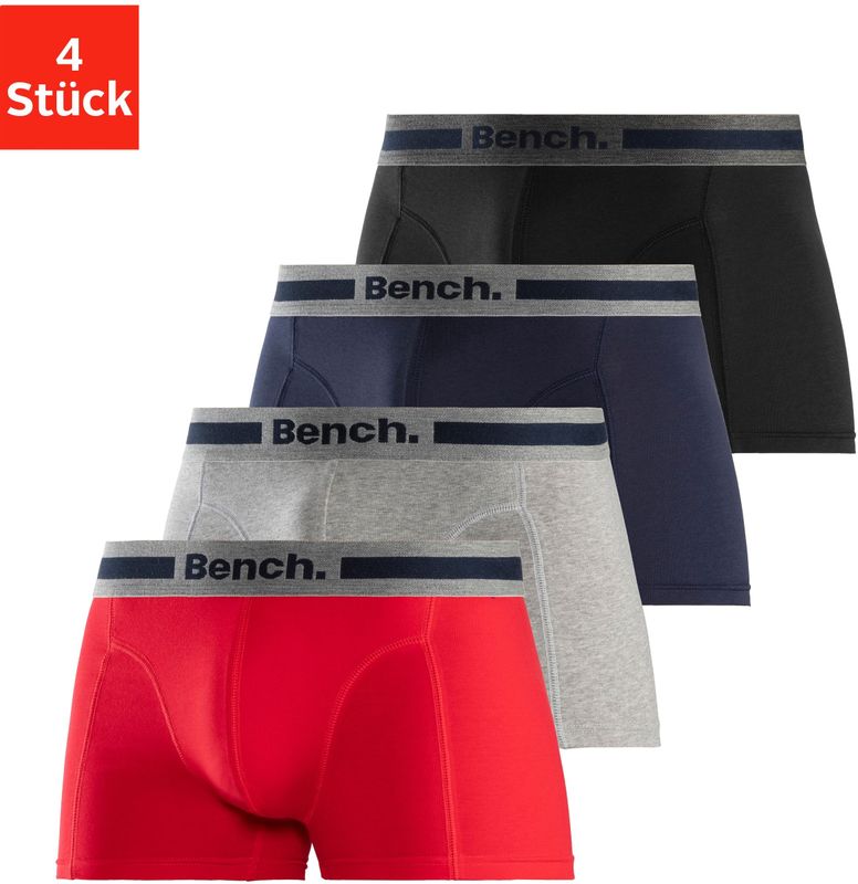 Bench. Boxer »Boxershorts für Herren«, (Packung, 4 St.), mit Overlock-Nähten vorn