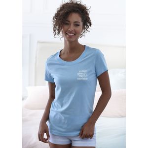 Hemelsblauw - Pyjama - Comfortabele Pasvorm - Korte Mouwen