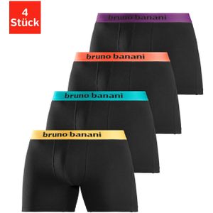 Bruno Banani Boxer Boxershorts für Herren (Packung, 4-St) mit längerem Bein und auffälligen Logobund