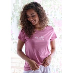 s.Oliver RED LABEL Pyjama Top - Oudroze - Korte Mouwen - Ronde Hals