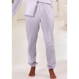 Bordeaux Gestreepte Pyjama - Hoog Taille - Elastische Band - Met Steekzakken