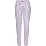 Bordeaux Gestreepte Pyjama - Hoog Taille - Elastische Band - Met Steekzakken