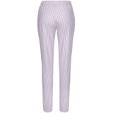 Bordeaux Gestreepte Pyjama - Hoog Taille - Elastische Band - Met Steekzakken