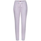 Bordeaux Gestreepte Pyjama - Hoog Taille - Elastische Band - Met Steekzakken