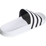 Adidas Originals, Witte rubberen slippers met gekleurde strepen Wit, Heren, Maat:37 EU