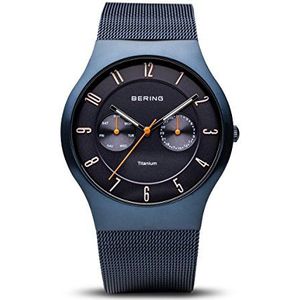 Bering, Accessoires, Heren, Blauw, ONE Size, Titanium Milanese Quartz Watch Blue