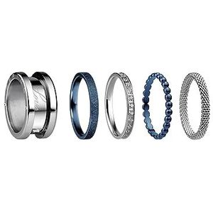 BERING Unisex Ring in silber glänzend - Arctic Symphony Collection mit Edelstahl - Symphony-Set-A 10