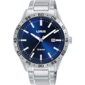 Lorus  - heren horloge - zilverkleurig met  band