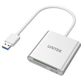 UNITEK Y-9313 geheugenkaartlezer USB 3.2 Gen 1 (3.1 Gen 1) Zilver
