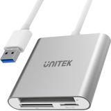 Unitek - Y-9313 - USB3.0 tot Multi-In - Geheugenkaartlezer - Zilver - Aluminium